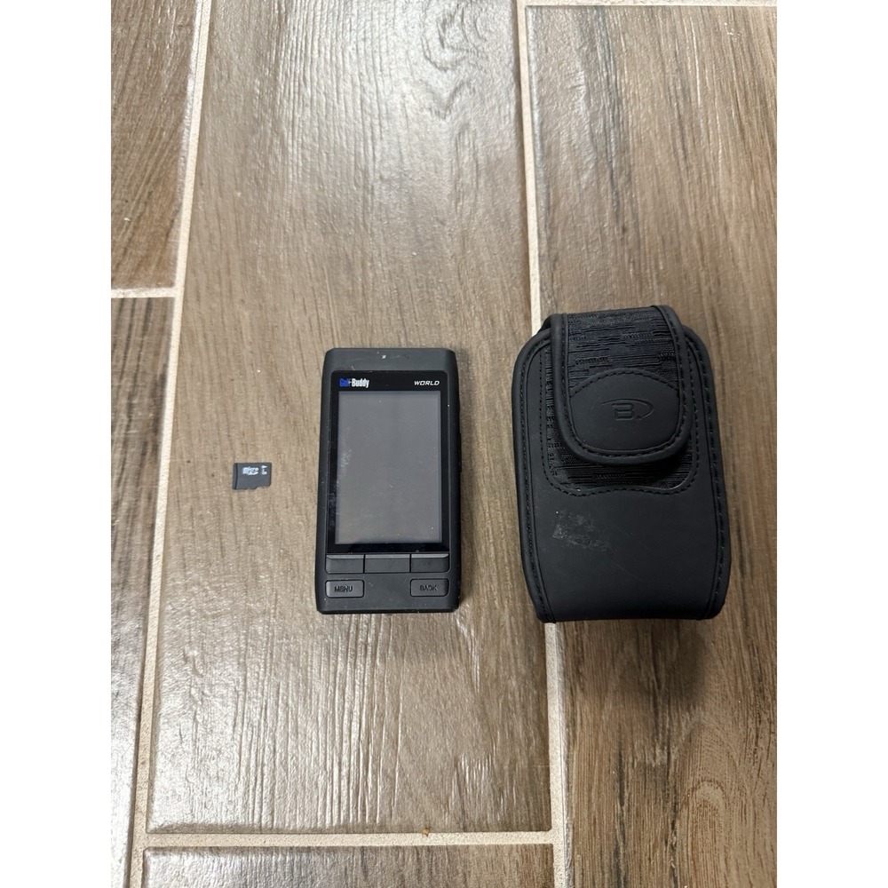 GolfBuddy World Golf GPS Rangefinder Touchscreen 2.7" Color Black w/ Case & SD